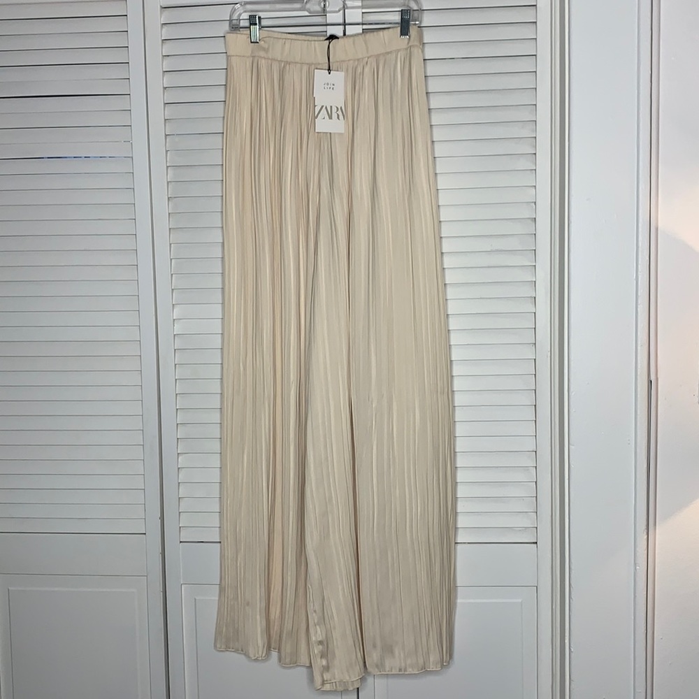 Zara pleated palazzo pants trf